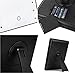 LED Lighted Vanity Mirror with 16 LED Touch Screen Dimmable Illuminated Cosmetic Mirror with Foldable Kickstand Cordless Makeup Mirror Table Mirror for Tabletop Dressing Shaving, Black
