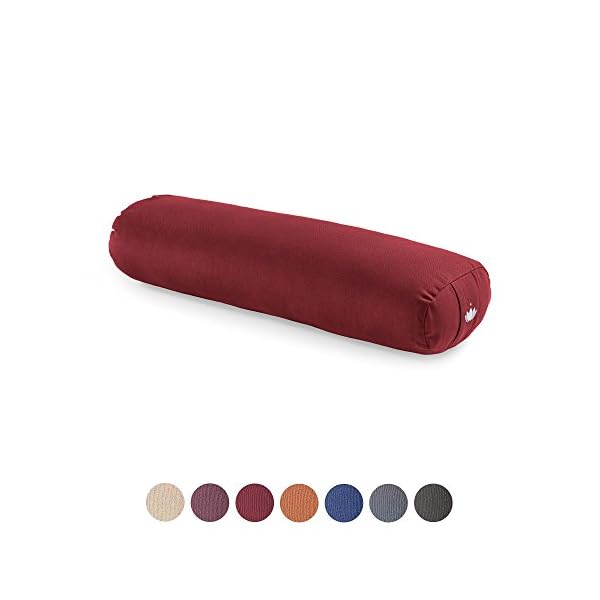 Lotuscrafts Yoga Bolster für Yin Yoga Yogabolster mit Kapokfüllung Waschbarer Bezug aus
