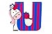 Wooden Freestanding Alphabet Letter Different Animal For Each Letter (U is for Unicorn)