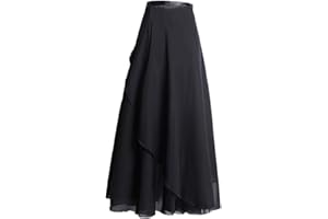 YM YOUMU Donne Wrap Ballet Pratica Gonna Lunga Chiffon Pura Danza Gonna Con Cravatta Vita