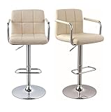 barhocker creme edelstahl Sitzhöhe min-max: 63 cm - 85 cm, Durchmesser der Sitzfläche: 44 x 39 cm, Höhe der Rückenlehne: 31,5 cm, Höhe der Armlehne: 18,5 cm, Fußdurchmesser: 45 cm