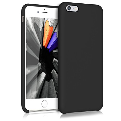 kwmobile Funda para Apple iPhone 6 Plus   6S Plus - Carcasa de  TPU  para tel  fono m  vil - Cover  Trasero  en  Negro Mate 