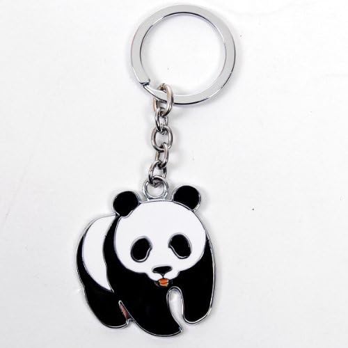 SolPortalHome Chinese Panda Metal Keychain Key Ring Fob Chain