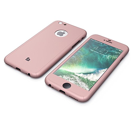Funda iPhone 6s 360 Grados Completa - Carcasa Integral y Cristal de Vidrio Templado para Movil Apple iPhone 6 6s - Fundas Delantera y Trasera - iPhone 6s 6 Case y Cover Oro Rosa reviews Funda iPhone 6s 360 Grados Completa - Carcasa Integral y Cristal de Vidrio Templado para Movil Apple iPhone 6 6s - Fundas Delantera y Trasera - iPhone 6s 6 Case y Cover Oro Rosa