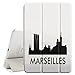 Produktbild STPlus Marseille, Frankreich Stadt Skyline Silhouette Postkarte Smartcover Schutzhülle Schutz Hülle Case mit Standfunktion / Sleep / Wake up für Apple iPad 2017 (9.7")