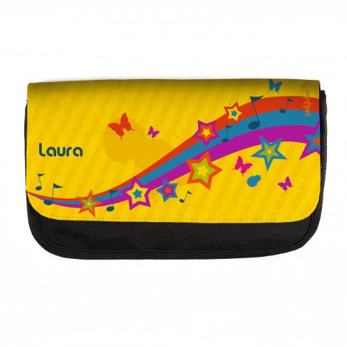 Preisvergleich Produktbild Striefchen® Schlampermäppchen - Stars and Music - Name: Laura