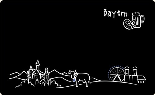 Frühstücksbrettchen "Skyline Bayern"