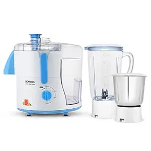 Borosil Primus 500-Watt Juicer Mixer Grinder (Silver), Standard