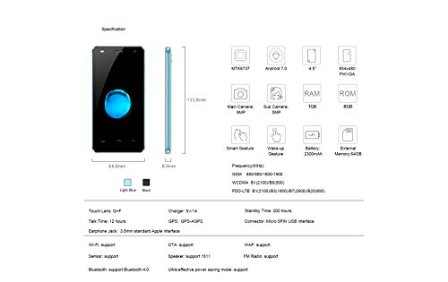 HOMTOM HT26 - 4,5 Zoll 4G FDD-LTE Smartphone, Android 7.0 Quad Core 1GB+8GB, Dual Kamera 8MP+5MP, Näherungssensor, Dual Karte Dual Standby, SIM-frei Entsperrt Handy, Schwarz reviews HOMTOM HT26 - 4,5 Zoll 4G FDD-LTE Smartphone, Android 7.0 Quad Core 1GB+8GB, Dual Kamera 8MP+5MP, Näherungssensor, Dual Karte Dual Standby, SIM-frei Entsperrt Handy, Schwarz