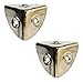 Bulk Hardware BH03646 28mm (1.1/8 inch) Nickel Plated Case Corners  - Pack of 4