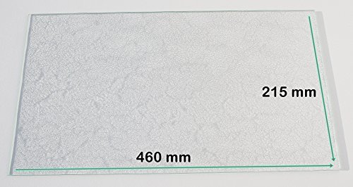 Khlschrank Einlegeboden / Glasplatte / Gemsefach  Strukturglas 4 mm dick  460 mm x 215 mm - Direkt vom Glasereifachbetrieb!!!