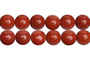 SKYBEADS Natuerliche Roter Jaspis 6mm Halbedelstein Perlen Rund 38cm Strang Approx 60 Stück