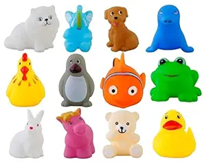 Storio Colorful Floating Baby Toys Bath Aquatic Animals Chu Chu Toys for Newborn Babies, Kids