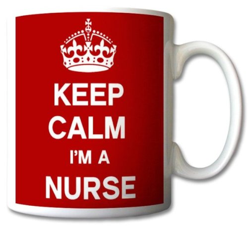 Taza para regalo, estilo retro, con texto en inglés «Keep Calm Im A Nurse»