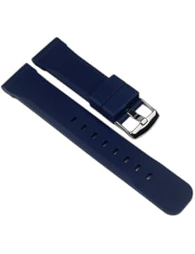 Minott Ersatzband Uhrenarmband Silikon Band Dunkelblau 24mm Eich-551/24MM