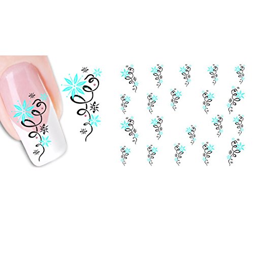 Butterme 12sheet Selbstklebende Schöne Wasser-Nagel-Tätowierung-Aufkleber-Nagel-Kunst-Aufkleber-Abziehbilder - 4