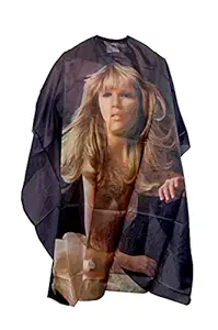 Nysa Hair Cutting Sheet (Blonde Girl Cutting Shirt) style | Hair Cutting Sheet for men & women | Cutting Sheet for hairdressers and barbers | Reusable - Wipe clean, machine-wash warm, or dry-clean