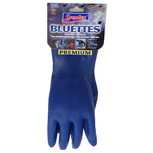 Lehigh Spontex 20005 Bluettes Knit Rubber Glove