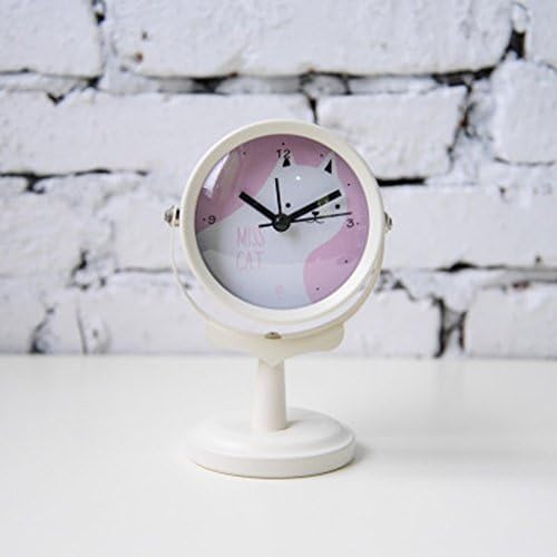 HYLR Korean style Creative personality alarm clock Can be rotated Bedroom bedside alarm clock Personality gift