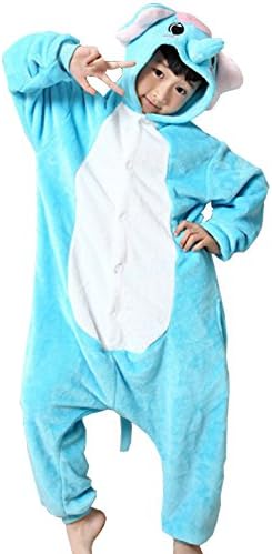 UDreamTime Kids Homewear Sleepsuit Animal Pajamas Halloween Cosplay Costume Elephant XL