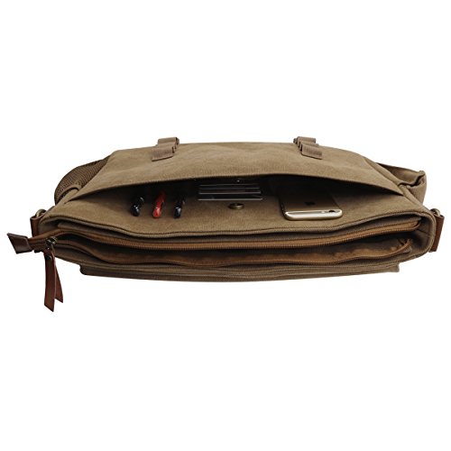 MOSISO  bis zu 15 6 Zoll  Unisex Vintage Canvas Umh  ngetasche Herren Aktentasche Schultertasche Messenger Bag Top Qualit  t Laptoptasche Notebooktasc