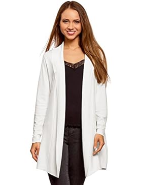 oodji Collection Damen Langer Cardigan mit Fließenden Seiten