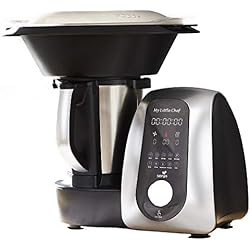 Senya Robot De Cuisine Multifonction My Little Chef noir et silver, 13 programmes automatiques 10 vitesses, site recettes dédiée, balance cuisine fournie, bol Inox, 1700W