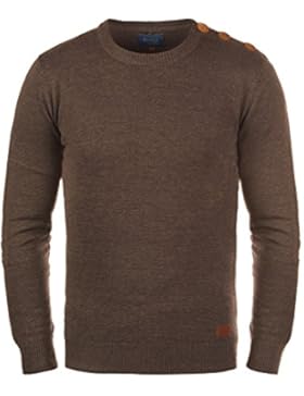 BLEND Louis Strickpullover Rundhalskragen Knopfleiste