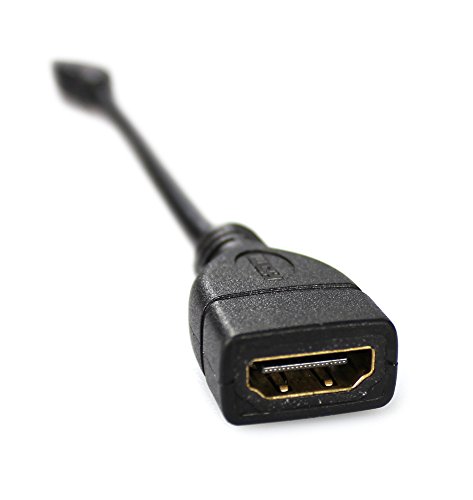 COM-FOUR® HDMI Buchse auf Mini HDMI Stecker Adapter vergoldet schwarz (gerade) - 3