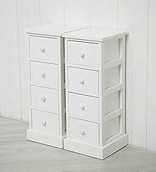 30 X 30 X 60 Cm Woodluv Slimline Drawer And Cupboard Bedside Table