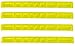 Produktbild 4er Set Reflexband - Reflektorband Schnapparmband Reflexbänder - in verschiedenen Farben (Neongelb)