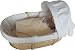 BlueberryShop Signature Car Seat Hooded Velour Swaddle Wrap/Blanket for Baby, Cream Teddy