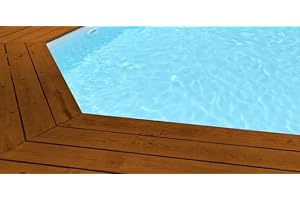 PISCINEO Liner de Piscine au m2 pour réparation Bleu Clair 75/100 PVC