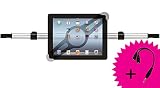 El soporte es idóneo para tablets de 7,8,9,10 pulgadas con una diagonal de aprox. 20-30 cm (se refiere a la diagonal del tablet, no solo a la del display) iPad, Samsung Galaxy Tab. INCLUYENDO Y CABLE DIVISOR DE AUDIO