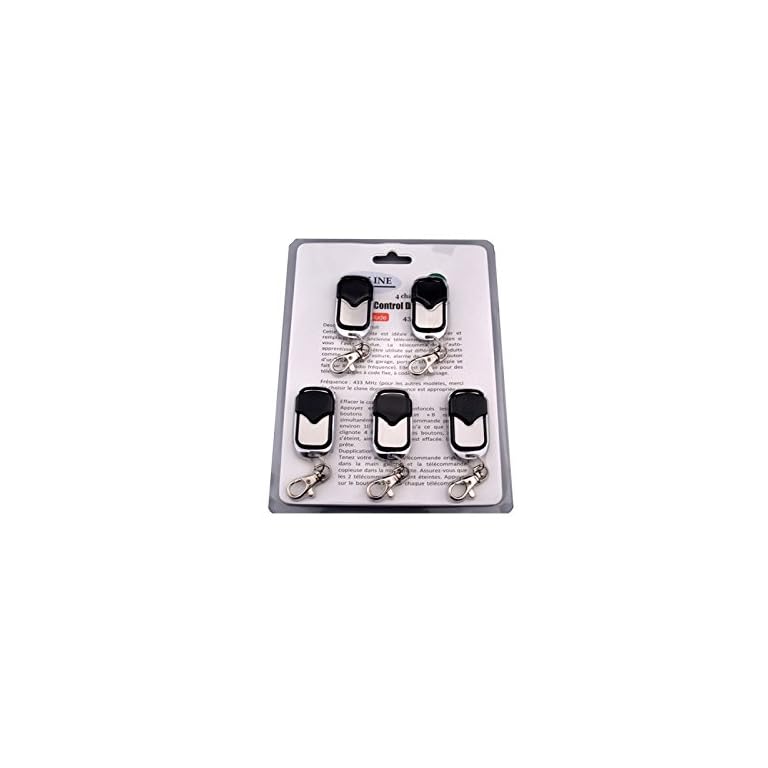 HD-Line Lote de 5 mandos a Distancia para Puerta de Garaje/Alarma 433
