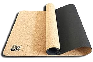 CHI-ENTERPRISE Tapis de yoga avec liège 6 mm env. 183 x 60 cm