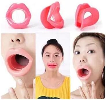 Vasyle Lips Smile Trainer Face Correction Aided Squash Face Masseter Exercise Tool Pink