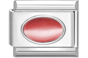 Quiges Dije Acero Inoxidable Link 9mm compatible con pulseras del estilo de Nomination #111