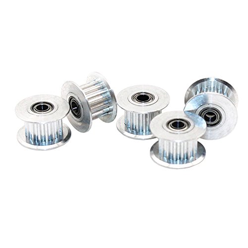 Redrex 5Pcs 16 Zähne 3mm Bohrung GT2 Zahnriemen Spannrolle für 3D-Drucker 6mm Breite Zahnriemen