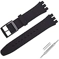OLXIYOC Watch Strap for Swatch, Silicone Waterproof Watch Strap