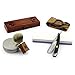 Produktbild A.P. Donovan - Solides Rasiermesser 7/8" - 6-teiliges Set inkl. Schleifstein, Seife, Pinsel, Paste + Streichriemen - schwarzer Kunststoffgriff