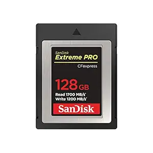 SanDisk Extreme Pro Cfexpress Type B Card,1700 MB/s R & 1000 MB/s W, Black, 128GB