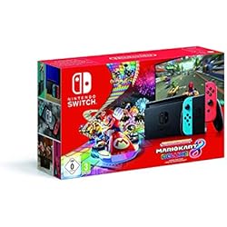 Nintendo Switch - Consola Nintendo Switch Rojo / Azul neón (Modelo 2019) + Mario Kart 8 Deluxe - Edición limitada