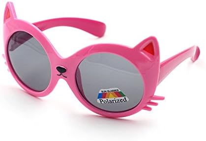 XINMADE Rubber Flexible Kids Polarisierte Sonnenbrille für Jungen und Mädchen Alter 3-10, Magenta pink