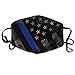Price comparison product image Monicago Face Mask Reusable, Warm Windproof Mouth Mask, Thin Blue Line Flag Reusable Anti Dust Face Mouth Cover Mask Protective Breath Healthy Safety