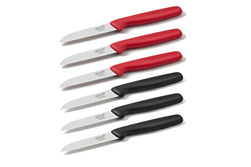 Heiso Küchenmesser 6er Set, 7,5 cm Klingenlänge, Schälmesser, Gemüsemesser, 10 Jahre Garantie