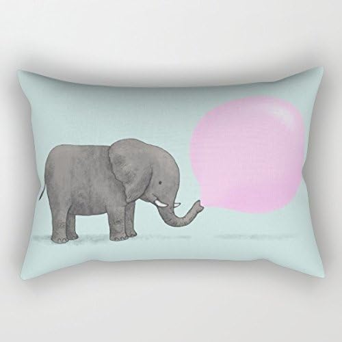 Cute Elephant Rectangle Pillow Case Home Decor Pillow Covers Decorative Accent Pillows Cushion Covers 12 x 20 for Teen Girls