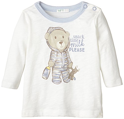 United Colors of Benetton Baby-Boys Teddy Print Polo Shirt, Off-White (Cream), 9 to 12 months (Manufacturer Size: 74 cms)