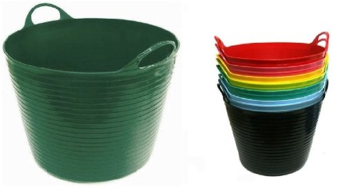 Mehrzweckkorb für 28 Liter mit Füllstandsanzeige, flexibel und strapazierfähig - Farbe: Grün