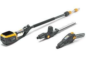 STIGA MT 500e outil multifonction sur batterie: taille-haie & élagueuse, lame 46 cm, manche télescopique 75 cm, Batterie 48V 2Ah non incluse